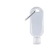 PET Plastikowy 30ml 50ml wielokrotnego użytku Przenośny Mini Rozmiar Alkohol Bottle Spray Hand Sanitizer Travel Solid Size Hood Hook Brelok