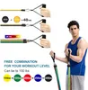 US Stock 11PC / Set Latex Resistance Bands Crossfit Training Exercise Yoga Tubes Pull Rope Gummi Expander Elastic Bands Fitness Equipment