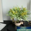 5 st plast konstgjorda blomma vit bär DIY bukett arrangemang bröllop heminredning bakgrund levererar krans tillbehör