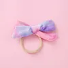 Baby Bows Headband Tie Dye Bowknot Velvet Flickor Höst Vinter Hår Tillbehör Kids Party Hårband Spädbarn Hårband M2864