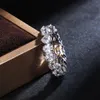 Ringar Choucong Luxurious 925 Sterling Silver Band med Multishaped CZ Gemstones Elegant Engagement Wedding Ring for Women