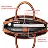 Briefcases HUMERPAUL Men's Briefcase Crazy Horse Leather Messenger Bag Vintage Man Crossbody Handbags Large Capacity Luxury Bolsos1