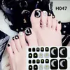 Kina Factory Adhesive Toe Nail Sticker Glitter Summer Style Tips Full Cover Toe Nail Art Supplies Foot Decal For Women Girls Drop Ship