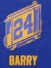 Vintage Rick 24 Barry Jersey Equipe Cor Azul Amarelo 42 Nate Thurmond Camisa Uniforme Para Fãs Esportivos Stitched2424772