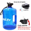 BuildLife Waterfles 1 Gallon 3.78L 2.2L 1.3L met Stro Plastic Grote Capaciteit Gym Fitness Toerisme BPA Gratis Sportflessen 201221