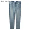 Giordano Hommes Jeans Mid Rise Straight Denim Jeans Coton Multi Poche Lâche Droite Calca Jeans Masculina 01110069 201111