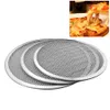 6/7/08/10/11/11/13/16 tum pizza pan förtjockta non-stick nätet runt pizza mesh pan bakning bricka kök verktyg bakware