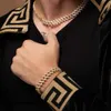 Hip Hop Bling Iced out 18-22inches Cuban Link Chain Necklace Luxury Gold Silver Jewelry for Women and Men