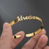 Gepersonaliseerde naam armband voor mannen en vrouwen, roestvrijstalen armband, rose gouden kleur