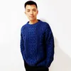 Весенний мужской пуловерный свитер мягкий удобный шерстяной свитер пальто толщиной теплый вручают вручную высококачественный бежевый мужской свитер 201028