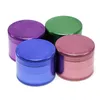 Space Case Grinders 63mm Herb Grinder 4 Piece Tobacco Cursher With Triangle Scraper Aluminium Alloy Material CNC Cigarette Detector Grinding