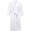 Hommes 100% Coton Kimono Sueur Serviette Peignoir D'été Plus La Taille Gaufre Peignoir Hommes Robes Hôtel Vêtements De Nuit pour Femmes Robe De Chambre 201111