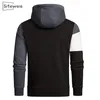 Felpe con cappuccio da uomo Felpe Moda uomo Patchwork Manica lunga Abbigliamento sportivo Pullover in misto cotone Sport Casual Felpa con cappuccio Harajuku L614