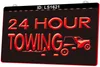 LS1621 24 Hours Towing Car Repairs Auto 3D Engraving LED Light Sign Wholesale Retail