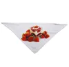 10pcs Bandanas Sublimation Blank White Dog Apparel DIY Polyester Pet Dogs Triangle Neck Scarf heat transfer Printing