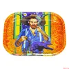 4 Styles Rolling Tray Metal Tobacco 18x14CM Hand Roller Roll Tin Case Spice Cigarette Smoking Herb Tobacco Plate Lizard Man DHL
