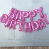 16 polegadas letras feliz aniversário folha de balão decoração prata ouro alfabeto alfabeto balões de ar crianças bolas de presente rrb14088