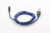 Typ C Kabel för S20 S8 Unbroken Metal Connector Fabric Nylon Braid Micro USB Cable Lead Charger Cord Micro / Typ C för Samsung S20