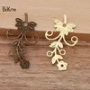 Boyute 100pcs 40 22 mm europejskie złącze kwiatowe urok metalowy mosiądz DIY Filigree Filigree275L