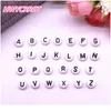 100pcs/lot 7x4mm A-z White Round Alphabet/ Letter Acrylic Loose Spacer Beads For Jewelry Making Diy Bracelet Acc qylrIu