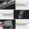 Professional Aluminum Alloy SLR Three Camera Folding Portable Tripod with Ball Head Bag Travel for DSLR Black Q111