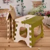 Verdicken Kunststoff Klappstuhl Kinder Outdoor Camping Zug Tragbare Falten Stuhl Kreative Grün Beige Hause Faltbare Kunststoff Hocker WVT0924