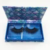 25mm minkfransar Tomt Lash Packing Box Custom Logo Glitter Dramatic Eyelashes Case Cute Fruit Packing Box
