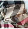 Fashion-the Spring and Automne Big Plaid Scarf Loose Laine Fashy Dame doit tout match Collocation châle rouge