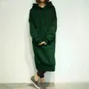 Women's Hoodies & Sweatshirts S-5XL Casual Spring Autumn Women Long Pullover Fleece Hooded Plus Size Sweatshirt Dress Solid 6 Colors Oversiz