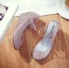 Hot Sale-Jelly Shoes Beach Sandals Hollow Out Mary Jane Wedges Shoes 2 Colors