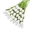 31Pcs Tulips Artificial Flower Real Touch Tulipe Flowers Fake Wedding Decoration Christmas Home Garden Decor 220406