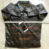 Läs beskrivning! Asiatisk storlek Mäns Äkta Coat Motorcykel Slim Vintage Läder Cossack Jacket LJ201029