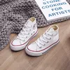 Printemps Automne High Top Sneakers Fille Enfant Chaussures 13 Couleurs Toddler Boy Sneakers Bébé Enfants Toile Star Sneakers Chaussures Pour Enfants 201113