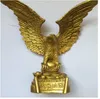 Chinês bronze do vintage Handwork Hammered Riqueza Sucesso águia Estátua de artesanato metal.