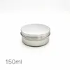 150ml aluminiowy słoik pusty aluminiowe kontenery kosmetyczne garnek benzyna jarowa jar do maści mleka kremowe opakowania aluminiowe pudełko HHA3393