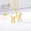 Cute Poodle Pendant Necklace Choker Gold Chain Necklace Women Charm Simple Necklaces Dog Stainless Steel NEW Engagement Jewelry