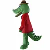 2018 Hot sale Green Alligator Crocodile Mascot Costume Fancy Dress Prop Set Halloween