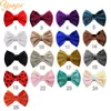 10pcs / lot 5 '' Big Velvet Bow Filles Doux Solide Printemps Cheveux Arc Pinces À Cheveux Pour Enfants DIY Velours Bandeaux Filles Accessoires De Cheveux LJ201226