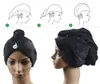 Sinland Microfibre Twist Cheveux Turban Séchage Serviette Tête Wrap Cap Ultra Absorbant Grand Cadeau Pour Les Femmes 25cmx65cm Deux pièces Noir Y200429