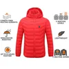 Electric Heated Jackets Vest Down Cotton Outdoor Coat USB Electric Heating Hooded Winter Thermal Warmer Jackets Winter Outdoor