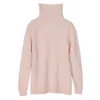 Cashmere sweater women winter thick pullover turtleneck short wool sweater female knit bottoming shirt 201030