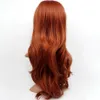 Lady Full Auburn Ginger Mix Long Wavy Wig Syntetisk Fancy Wig Hair Fashion Bra