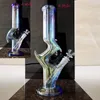 Kleurrijke glazen bonghaakwinkels recycler dab rigs downstem perc rookglas olie pijp buis water bongs koperen glazen rigs 32 cm lang