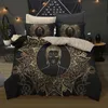 Bedding Sets Geometric Set Gold Buddha Duvet Cover With Pillowcase For Buddhist Believers Bedroom Printed Multi-sizes