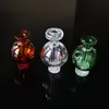 Bubbler Heady Accessori per fumatori 3 colori 6,5 cm Tappi in vetro carb per chiodi Banger Dab Rig per tubi dell'acqua DCC016