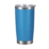 20oz rostfritt stål bilmuggar vakuum kopp fast färg kaffemugg reser utomhus spray tumlar med lock