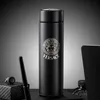 Nouveau Noir Style Thermos Tasses Adulte Enfants Lettre Motif Luxurys Designers Affichage En Acier Inoxydable Vide Cup332x