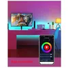 5050 RGB WIFI Müzik Kontrol Cihazı RGB LED Şerit Işık 5 M 10 M 30LED / M Su Geçirmez Neon Esnek Bant Şerit Şerit Işık Kiti