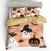 Vendita calda Set di biancheria da letto di Halloween stampato in 3D Federa Copripiumino Copripiumino in tre pezzi Set di trapunte da letto di marca Chic