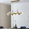 Современное стекло светодиодные люстры светильники потолочные кулон для гостиной Lustrebedroom Changlamp мяч черное искусство нордическое освещение кухонные светильники